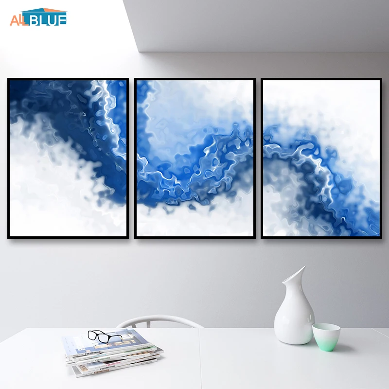 Watercolor Canvas Art Print Painting Blue Wave Nordic Painting Abstract Art Poster Wall Pictures For Living Room Home Decoration
Watercolor Canvas Art Print Painting Blue Wave Nordic Painting Abstract Art Poster Wall Pictures For Living Room Home Decoration
