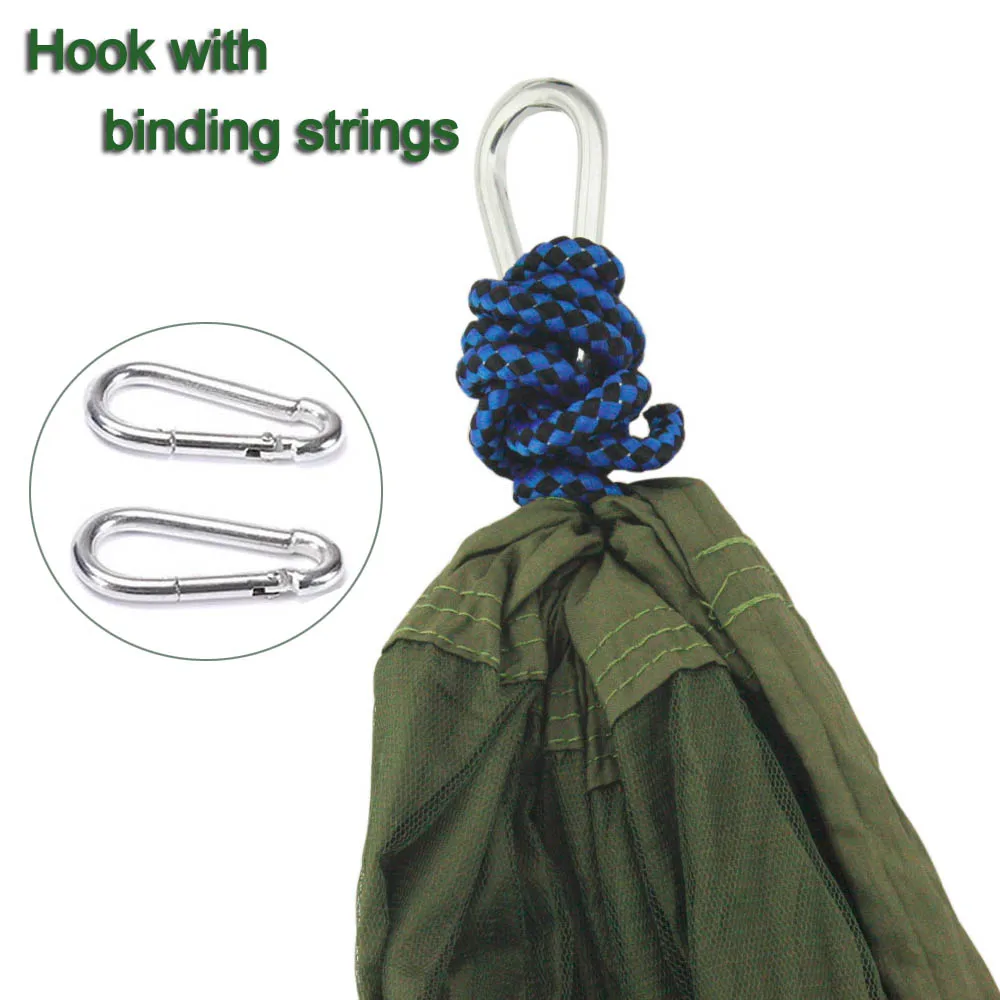Hook with binding strings army green
