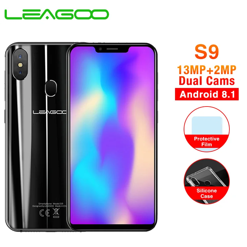 LEAGOO S9 4GB RAM 32GB ROM 5.85" Inch HD+ IPS 19:9 Screen Mobile Phone Android 8.1 MT6750 Octa Core 13MP Dual Camera Smartphone
LEAGOO S9 4GB RAM 32GB ROM 5.85" Inch HD+ IPS 19:9 Screen Mobile Phone Android 8.1 MT6750 Octa Core 13MP Dual Camera Smartphone