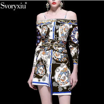 Svoryxiu Sexy Off Shoulder Spring Summer Short Dress Women's Fashion Long Sleeve Vintage Print Asymmetrical Party Dresses Female
Svoryxiu Sexy Off Shoulder Spring Summer Short Dress Women's Fashion Long Sleeve Vintage Print Asymmetrical Party Dresses Female