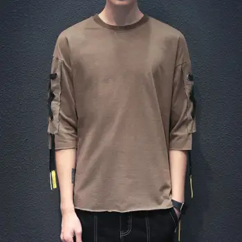 Summer style loose short sleeve T-shirt original tide brand personality fillet decoration HIP HOP half sleeve Solid T shirts
Summer style loose short sleeve T-shirt original tide brand personality fillet decoration HIP HOP half sleeve Solid T shirts