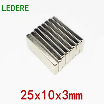 LEDERE 10/50pcs Magnet 25x10x3 Strong N52 Neodymium Magnets Block Rare Earth Powerful Permanet Magnet 25x10x3mm 25*10*3
LEDERE 10/50pcs Magnet 25x10x3 Strong N52 Neodymium Magnets Block Rare Earth Powerful Permanet Magnet 25x10x3mm 25*10*3