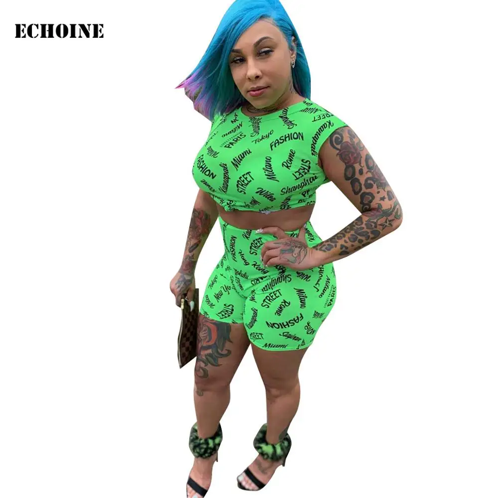 Letter Print 2 Piece Set Tracksuit Summer Women Set Crop Top and Shorts Set Club Outfits Skinny Bodycon Sport Wear Sweatshirt
Letter Print 2 Piece Set Tracksuit Summer Women Set Crop Top and Shorts Set Club Outfits Skinny Bodycon Sport Wear Sweatshirt