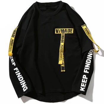 T-shirt Men 3D Shirt Printing Letter Ribbon Harajuku Cotton Long Sleeve Punk T Shirt Fashion Casual Tops Tees
T-shirt Men 3D Shirt Printing Letter Ribbon Harajuku Cotton Long Sleeve Punk T Shirt Fashion Casual Tops Tees