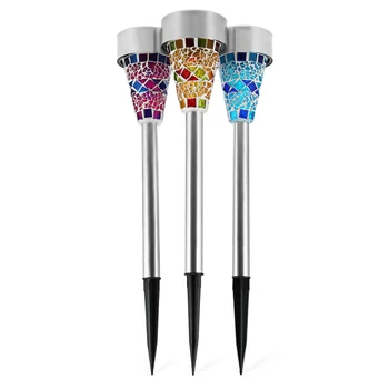 3pcs Outdoor Lawn Lamps Solar Power Mosaic LED Stainless Steel Garden Lawn Lamps 
3pcs Outdoor Lawn Lamps Solar Power Mosaic LED Stainless Steel Garden Lawn Lamps