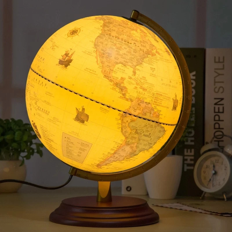 25-32cm Retro Chinese English Terrestrial Globe Metal Rotation LED Light Decoration Office Craft Decor Kid Education Toys Gifts
25-32cm Retro Chinese English Terrestrial Globe Metal Rotation LED Light Decoration Office Craft Decor Kid Education Toys Gifts