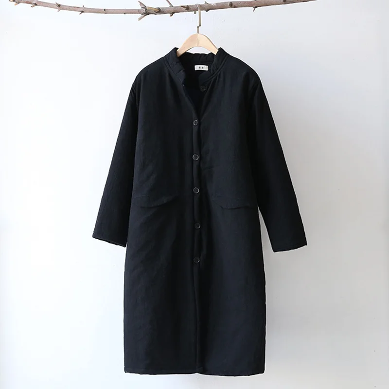 Johnature 2019 Winter New Cotton Linen Women Parkas Coats Loose Casual Stand Collar Solid Color Single Breasted Long Parkas
Johnature 2019 Winter New Cotton Linen Women Parkas Coats Loose Casual Stand Collar Solid Color Single Breasted Long Parkas