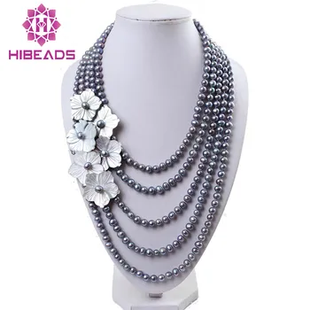 Marvelous 5 Rows Freshwater Pearl Necklace Pretty Shell Flower Cluster Design Bridal Wedding Pearl Jewelry Hot BN295
Marvelous 5 Rows Freshwater Pearl Necklace Pretty Shell Flower Cluster Design Bridal Wedding Pearl Jewelry Hot BN295