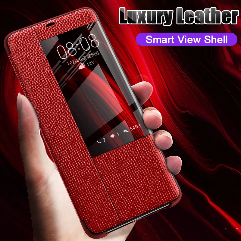 Luxury Smart View Leather Flip Case For Huawei Mate 20 10 Pro Shockproof Phone Cover For Huawei Honor 8X Mate 20 X Bumper Shell
Luxury Smart View Leather Flip Case For Huawei Mate 20 10 Pro Shockproof Phone Cover For Huawei Honor 8X Mate 20 X Bumper Shell