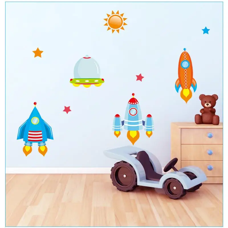 DIY spaceship wall stickers sticker for kids room boys baby nursery cartoon wall decals home decorations
DIY spaceship wall stickers sticker for kids room boys baby nursery cartoon wall decals home decorations