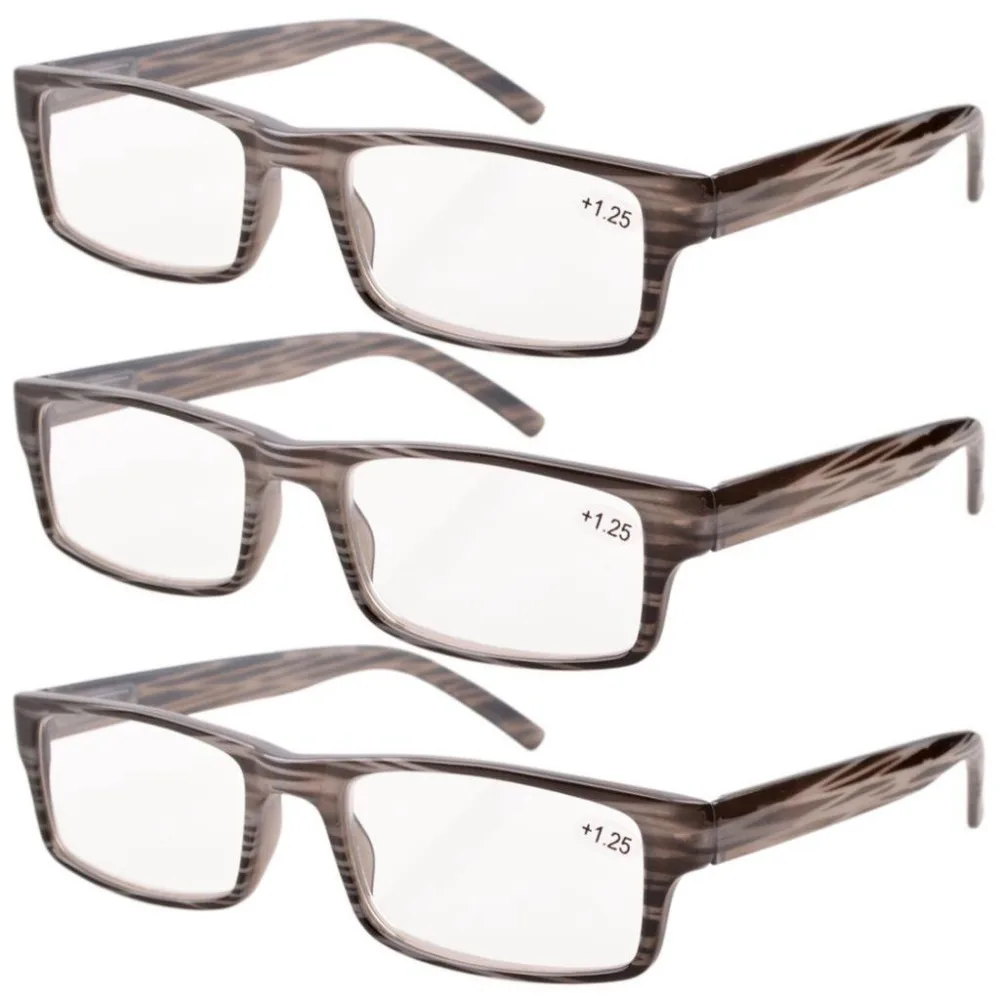 R026 Eyekepper Spring Hinge Striped Reading Glasses (3 Pairs) Men Includes Sun Readers +0.50---+4.00
R026 Eyekepper Spring Hinge Striped Reading Glasses (3 Pairs) Men Includes Sun Readers +0.50---+4.00