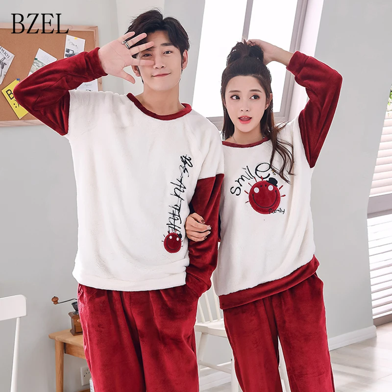 BZEL Flano Winter New Arrivals Lovers Pajamas Men Long-sleeved Warm Pyjama Sets Men Couple Pajamas For Men Sleepwear Unisex Look
BZEL Flano Winter New Arrivals Lovers Pajamas Men Long-sleeved Warm Pyjama Sets Men Couple Pajamas For Men Sleepwear Unisex Look