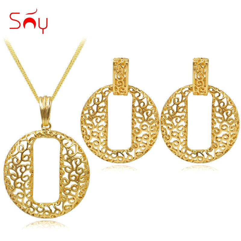 Ювелирные изделия Sunny Jewelry из сплава полые круглые модные ювелирные 2021 колье