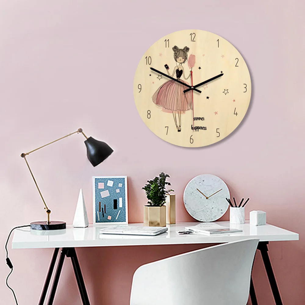 Children Quartz Movement Wall Clocks Fashion Reative Home Decor Wooden Modern Still Life Girl Living Room Hanging Clocks
Children Quartz Movement Wall Clocks Fashion Reative Home Decor Wooden Modern Still Life Girl Living Room Hanging Clocks