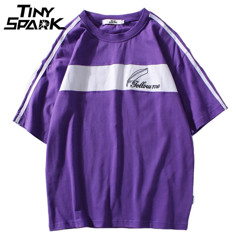 Patchwork T-Shirt Mens Short Sleeve Striped Tshirt Streetwear Casual Fashion 2018 Summer Loose Hip Hop T-shirt Letter Embroidery
Patchwork T-Shirt Mens Short Sleeve Striped Tshirt Streetwear Casual Fashion 2018 Summer Loose Hip Hop T-shirt Letter Embroidery