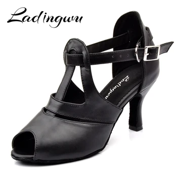 Ladingwu Black Genuine Leather Dance Shoes Woman Latin Comfortable Soft Bottom Salsa Dance Shoes Profession Ballroom Dance Shoes
Ladingwu Black Genuine Leather Dance Shoes Woman Latin Comfortable Soft Bottom Salsa Dance Shoes Profession Ballroom Dance Shoes