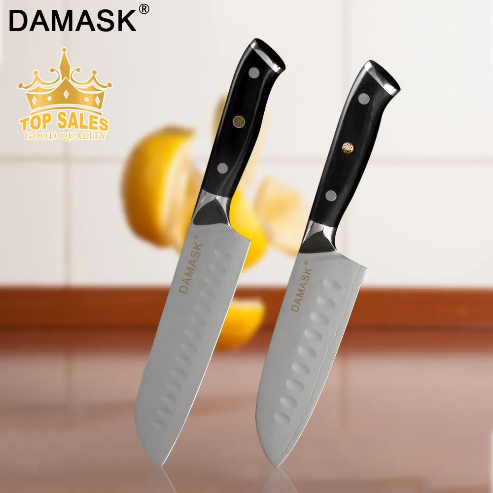 Damask Damascus Steel 5" Santoku Knife 6.5 inch Japanese Cook's Kitchen Knife Japan VG10 Damascus Stainless Steel Salmon Cleaver
Damask Damascus Steel 5" Santoku Knife 6.5 inch Japanese Cook's Kitchen Knife Japan VG10 Damascus Stainless Steel Salmon Cleaver