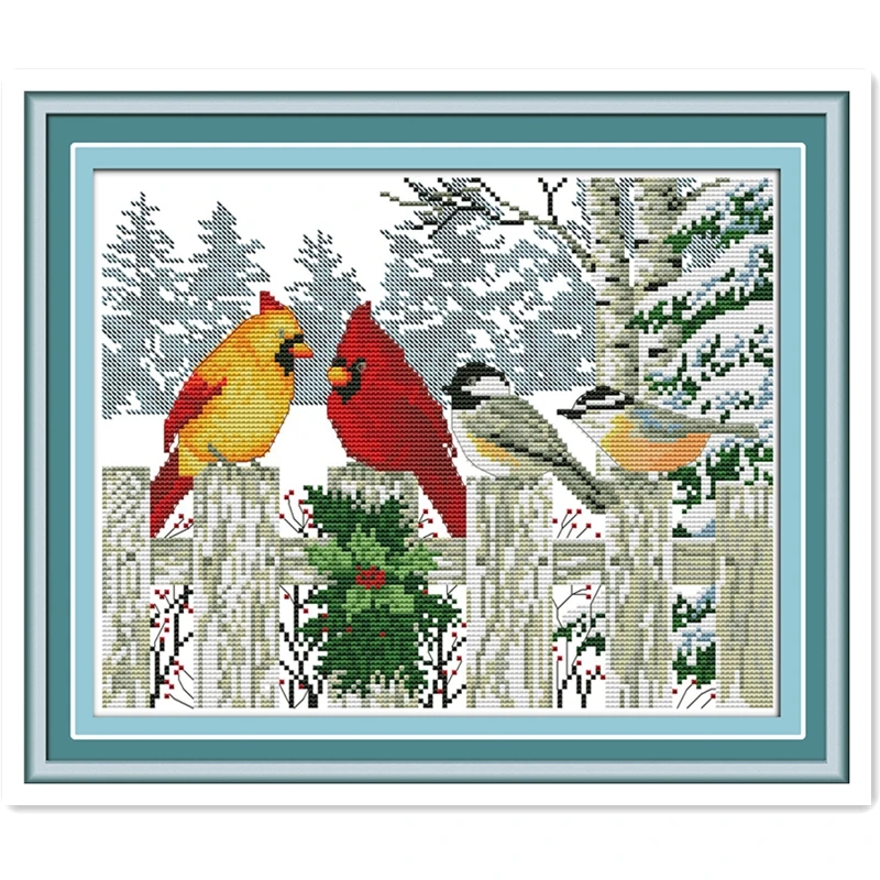 Birds On The Fence In Winter Painting Chinese Counted Cross Stitch Pattern DMC Cross Stitch Fabric Cross stitch kit Needlework
Birds On The Fence In Winter Painting Chinese Counted Cross Stitch Pattern DMC Cross Stitch Fabric Cross stitch kit Needlework