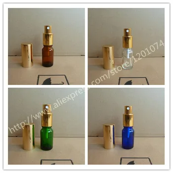 10ml clear/blue/green/brown shiny Glass Bottle With aluminum shiny gold sprayer+lid.for perfume container.mist packing.
10ml clear/blue/green/brown shiny Glass Bottle With aluminum shiny gold sprayer+lid.for perfume container.mist packing.