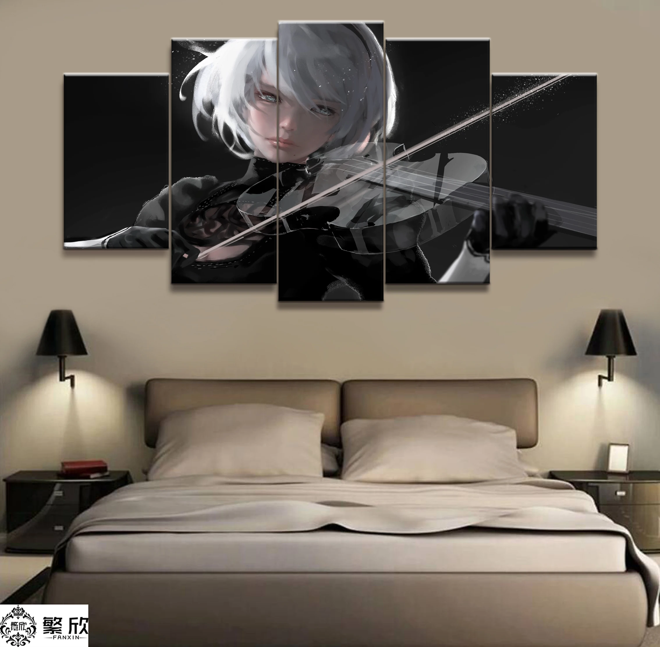 5 Panel Ghost Blade WLOP NieR:Automata 2B Game Canvas Printed Painting For Living Room Wall Art Decor Picture Artworks Poster
5 Panel Ghost Blade WLOP NieR:Automata 2B Game Canvas Printed Painting For Living Room Wall Art Decor Picture Artworks Poster