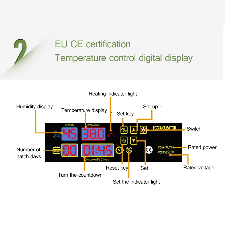 Automatic Egg Incubator China 96 Digital Clear Egg Turning Temperature Control Farm Hatchery Machine chicken egg Hatcher (12)