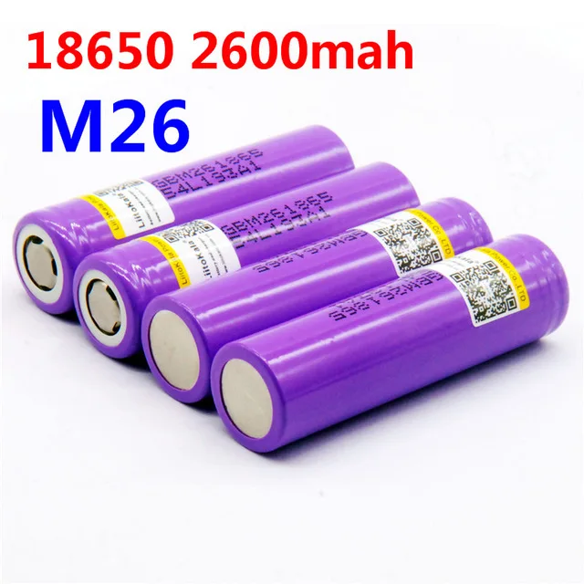 

2018 LiitoKala 100% original for M26 18650 10A 18650 li-ion rechargeable battery 2600 mah battery safe power for ecig / scoo
