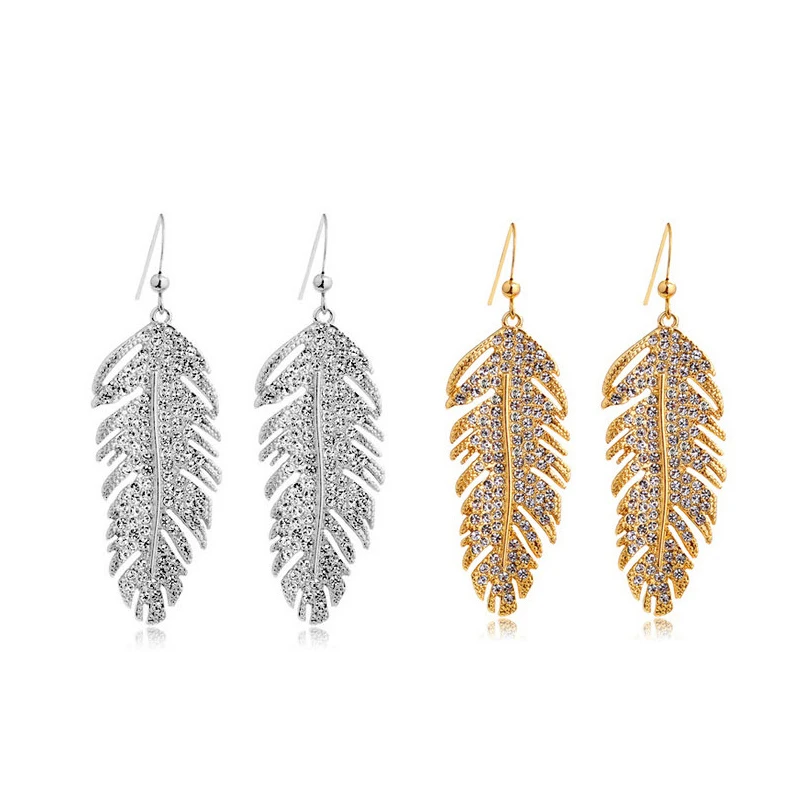 Boho Alloy Feather Crystal Punk Earrings Brincos For Women Gold Silver Plated Statement Earrings Pendientes Largos Dangle
Boho Alloy Feather Crystal Punk Earrings Brincos For Women Gold Silver Plated Statement Earrings Pendientes Largos Dangle