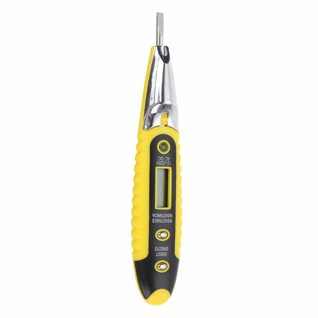 Mayitr Voltage Digital Detector Non-Contact Electric Test Pen 12~250V AC DC LCD Voltage Tester Electrical Measure Meters