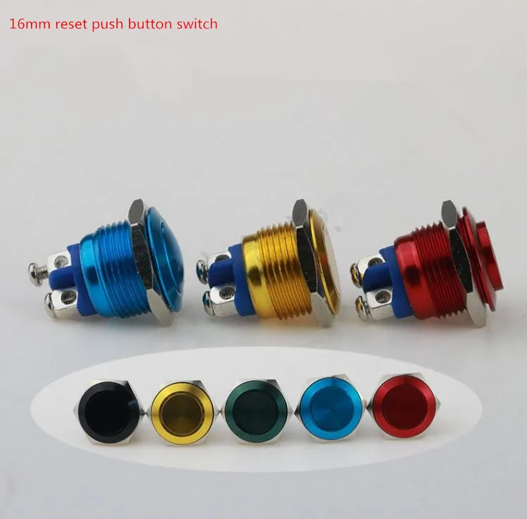 1pcs 16mm Waterproof Momentary high head Metal Push Button Switch Car Start Horn Bell Red Black Blue Auto Reset
1pcs 16mm Waterproof Momentary high head Metal Push Button Switch Car Start Horn Bell Red Black Blue Auto Reset