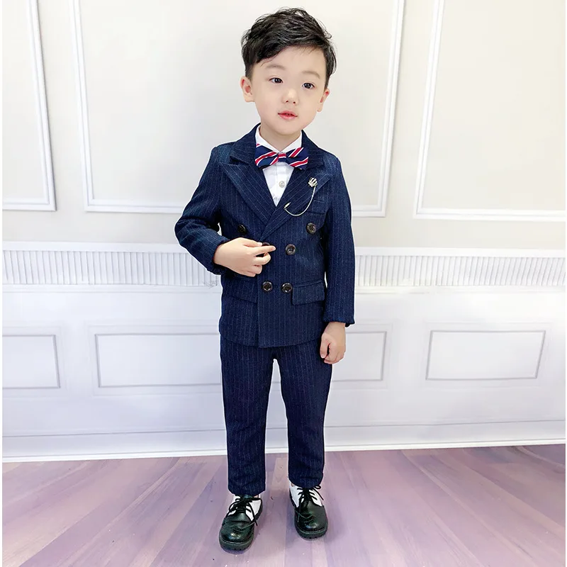 British Wind Children's Wear Double-breasted Children's Suit Two-piece Spring and Autumn Boy Striped Vest Suit Boy
British Wind Children's Wear Double-breasted Children's Suit Two-piece Spring and Autumn Boy Striped Vest Suit Boy