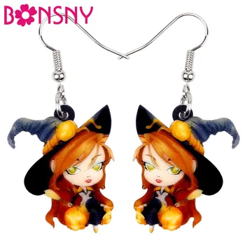 Bonsny Acrylic Halloween Anime Magical Witch Earrings Drop Dangle Fashion Cute Jewelry For Women Girls Teens Wholesale Accessory
Bonsny Acrylic Halloween Anime Magical Witch Earrings Drop Dangle Fashion Cute Jewelry For Women Girls Teens Wholesale Accessory