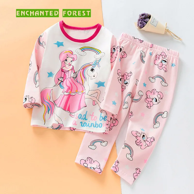 Girls Pajamas Set Spring Autumn Children's Set Girl Cartoon Fashion Unicorn Pajamas Set Baby Pajamas Long Sleeve Tops Trousers
Girls Pajamas Set Spring Autumn Children's Set Girl Cartoon Fashion Unicorn Pajamas Set Baby Pajamas Long Sleeve Tops Trousers