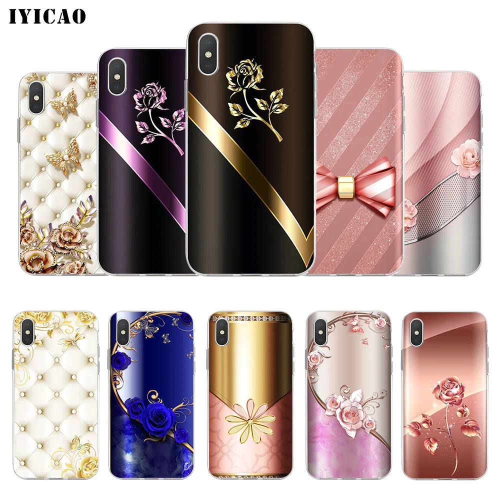 IYICAO Artistic pink gold roses print Soft Silicone Phone Case for iPhone X XR XS MAX 6 6s 7 8 Plus X 5 5S SE TPU Cover
IYICAO Artistic pink gold roses print Soft Silicone Phone Case for iPhone X XR XS MAX 6 6s 7 8 Plus X 5 5S SE TPU Cover