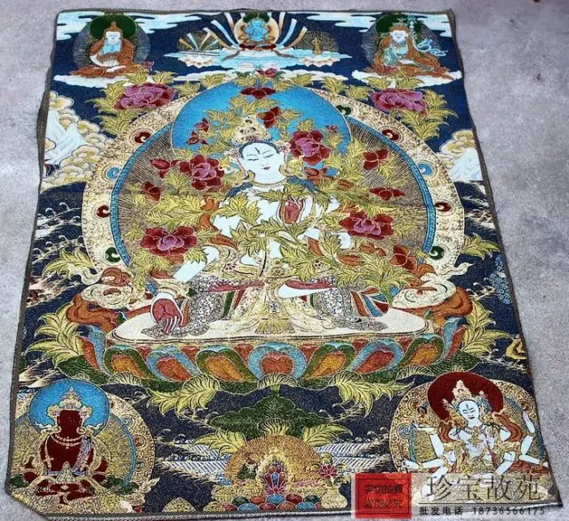 Chinese Boutique collection the Thangka embroidery buddha diagram | Дом и сад