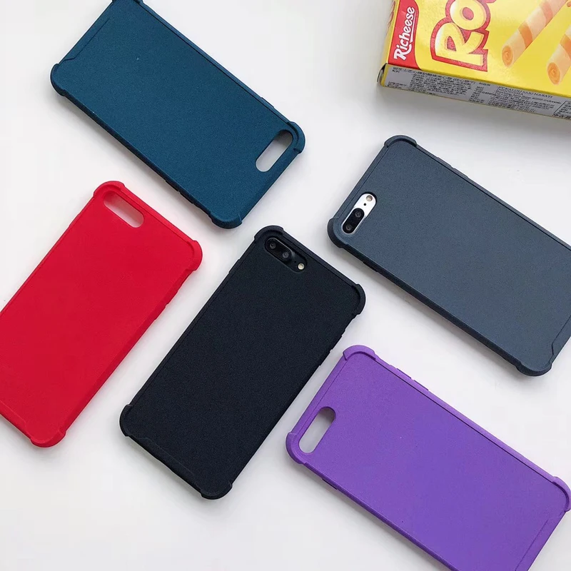 Новинка 2018 противоударный телефон для IPhone X 7 7plus 8 8plus мягкий матовый чехол из ТПУ