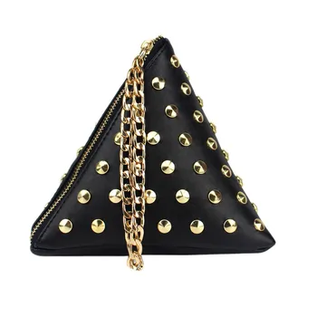 Triangle Mini Riveting Day Clutches Fashion Personality PU Leather Small Casual Bag Purse Travel Bags For Women Evening Bags
Triangle Mini Riveting Day Clutches Fashion Personality PU Leather Small Casual Bag Purse Travel Bags For Women Evening Bags