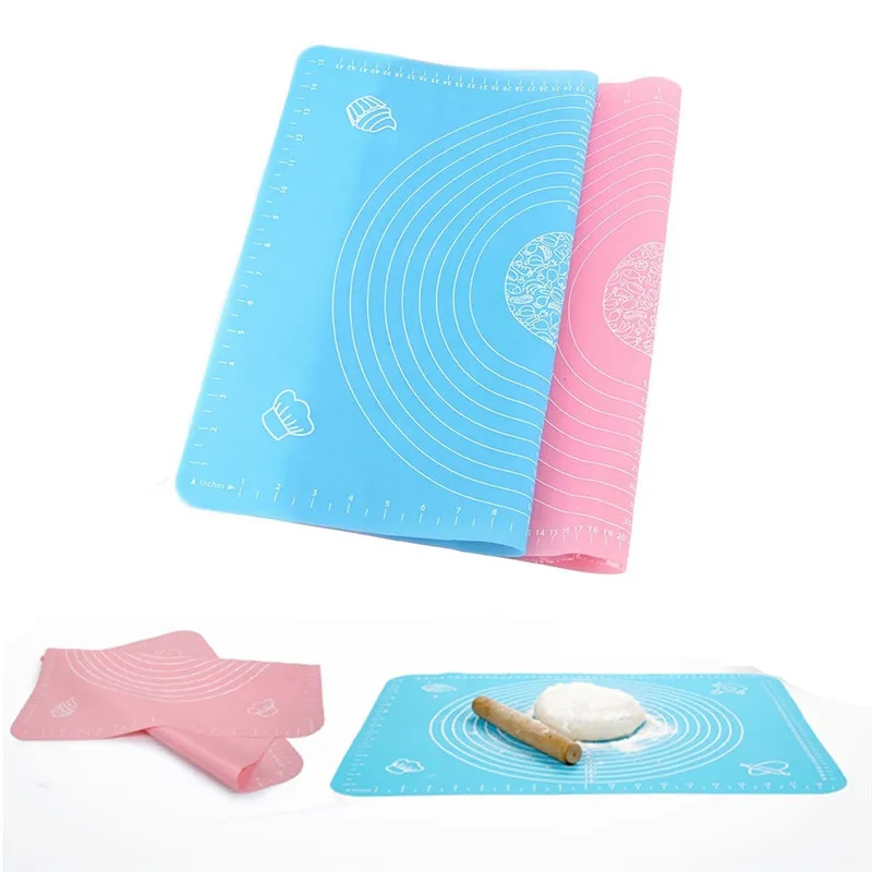 Image 1PC Large Size Silicone Rolling Cut Mat Fondant Clay Pastry Icing Dough Cake Tool Sugarcraft