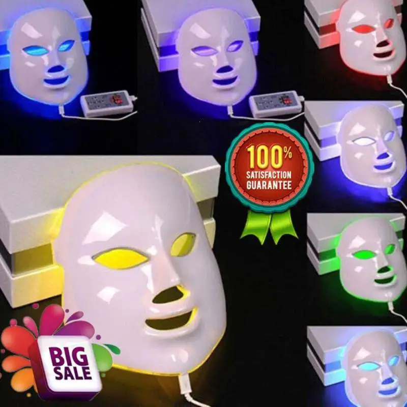 7 Colors LED Light Beauty Full Face Mask Facial Daily Care Tool Boost Blood Circulation Promote absorption Face Care Tools D3
7 Colors LED Light Beauty Full Face Mask Facial Daily Care Tool Boost Blood Circulation Promote absorption Face Care Tools D3