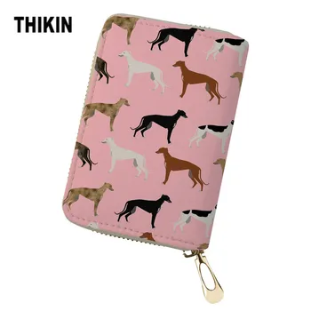 THIKIN Pink Card Holder Travel Wallet Cute Greyhound Black Pet Printing Passport Cover Mini Wallet for Cards Women's Purse Coin
THIKIN Pink Card Holder Travel Wallet Cute Greyhound Black Pet Printing Passport Cover Mini Wallet for Cards Women's Purse Coin