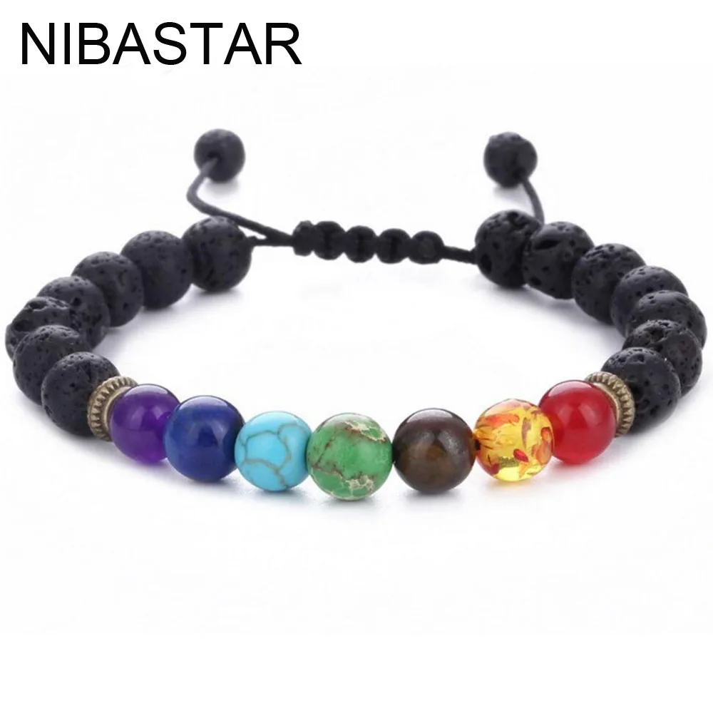 Classic 7 Chakra Lava Stone Beads 7 Color Chain Adjustable Bracelets for Women Men Elastic Rope Yoga Fashion A Bracelet Unisex
Classic 7 Chakra Lava Stone Beads 7 Color Chain Adjustable Bracelets for Women Men Elastic Rope Yoga Fashion A Bracelet Unisex