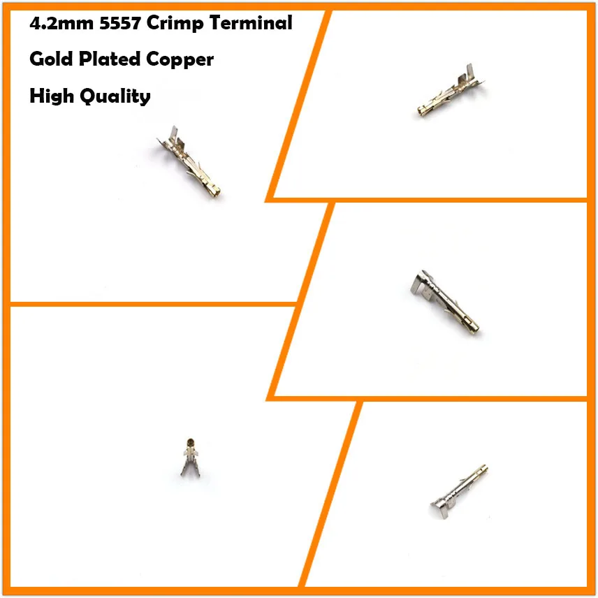 High Quality 4.2mm Connector Housing 5557 High Crimp Female Pin Terminal Special for Sleeved Cable Gold Plated Copper
High Quality 4.2mm Connector Housing 5557 High Crimp Female Pin Terminal Special for Sleeved Cable Gold Plated Copper