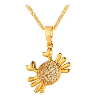 New Fashion Cute Crystal Crab Necklace Pendant Yellow Gold Color Link Chain For Women Animal Jewelry 2017 P2482 
New Fashion Cute Crystal Crab Necklace Pendant Yellow Gold Color Link Chain For Women Animal Jewelry 2017 P2482