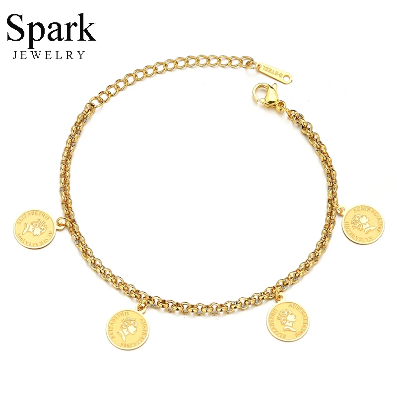 Spark Majesty Elizabeth II Pendant Bracelet Stainless Steel Adjustable Chain Bracelets Women Charm Jewelry Souvenir Gift Pulsera
Spark Majesty Elizabeth II Pendant Bracelet Stainless Steel Adjustable Chain Bracelets Women Charm Jewelry Souvenir Gift Pulsera