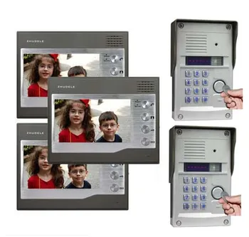 ZHUDELE Intercom System For 2 Doors Kits 3X7"Video Door Phone+2XHD FRID Panel Camera w/t Password&ID Card Unlocking Function
ZHUDELE Intercom System For 2 Doors Kits 3X7"Video Door Phone+2XHD FRID Panel Camera w/t Password&ID Card Unlocking Function