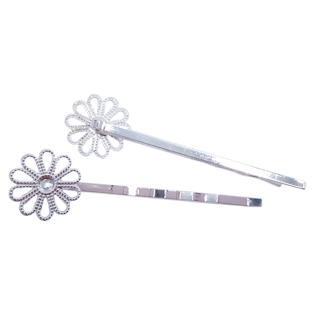 Silver Plated 120pcs Hair Pins with 15mm Flower Hairpins Jewelry Findings Hair accessories HPF36
Silver Plated 120pcs Hair Pins with 15mm Flower Hairpins Jewelry Findings Hair accessories HPF36