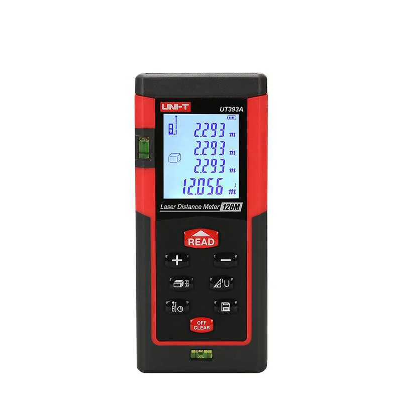 UNI-T UT393A 120M Handheld Digital Laser Distance Meter Dual Level Bubble Data Storage
UNI-T UT393A 120M Handheld Digital Laser Distance Meter Dual Level Bubble Data Storage
