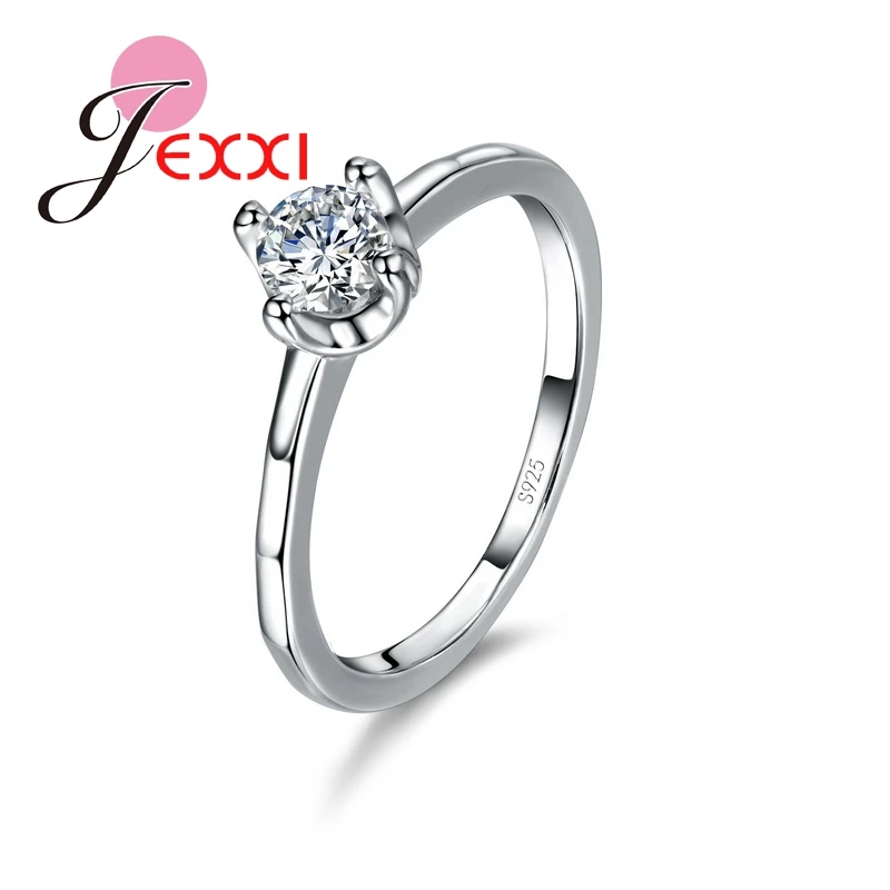 High Qaulity Jewelry Simple 925 Sterling Silver Paved White CZ Rhinestone Wedding Rings For Women Korea Style Lovers Gift
High Qaulity Jewelry Simple 925 Sterling Silver Paved White CZ Rhinestone Wedding Rings For Women Korea Style Lovers Gift