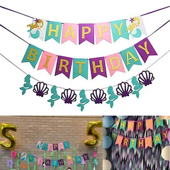 1Set Mermaid Under the Sea Happy Birthday Banner for Birthday Party Decorations
1Set Mermaid Under the Sea Happy Birthday Banner for Birthday Party Decorations