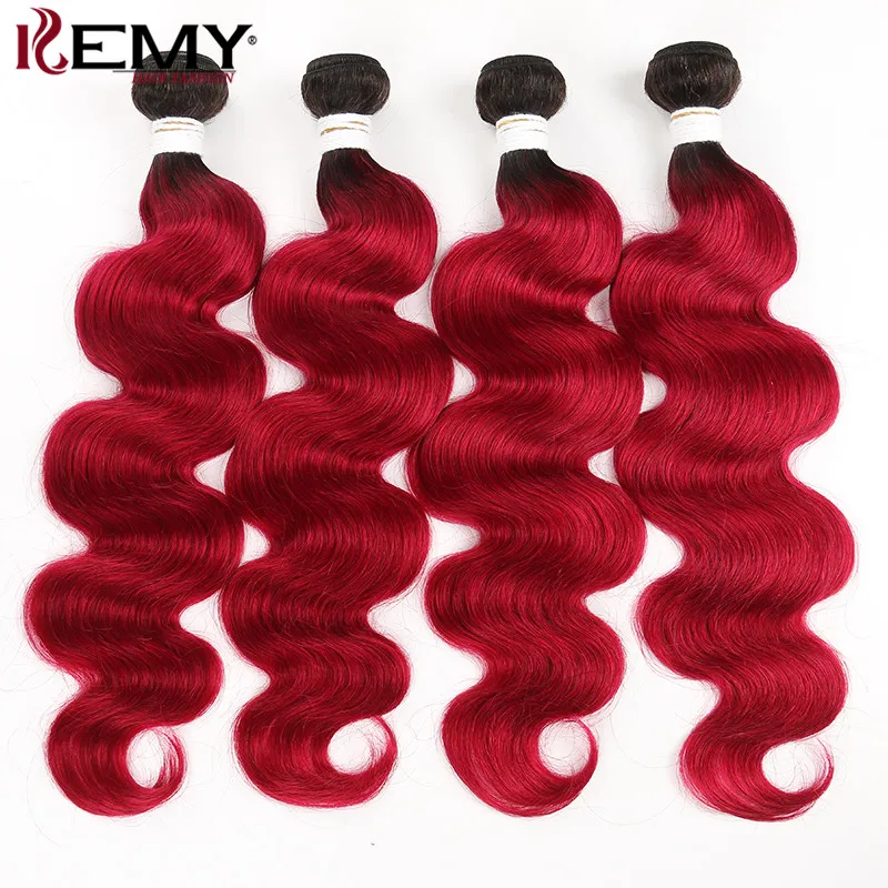 Brazilian Body Wave 100% Human Hair Weave Bundles Dark Root Ombre Red Color Hair Bundle KEMY HAIR 4 PCS Non-Remy Hair Weaving
Brazilian Body Wave 100% Human Hair Weave Bundles Dark Root Ombre Red Color Hair Bundle KEMY HAIR 4 PCS Non-Remy Hair Weaving