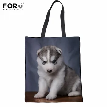 FORUDESIGNS Lovely 3D Baby Puppy Husky Print Woman Linen Shopping Tote Bags Casual Large Shopper Bags for Girl Cloth Grocery Bag
FORUDESIGNS Lovely 3D Baby Puppy Husky Print Woman Linen Shopping Tote Bags Casual Large Shopper Bags for Girl Cloth Grocery Bag